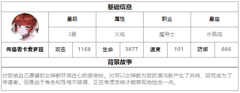 第七史诗第七史诗传道者卡麦萝兹怎么样