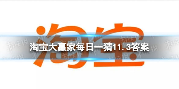 淘宝大赢家每日一猜11.3答案