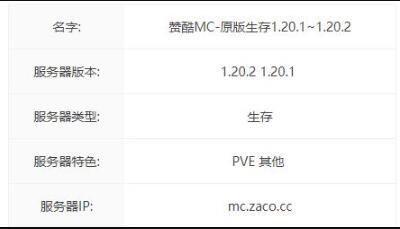 我的世界我的世界赞酷MC服务器怎么进
